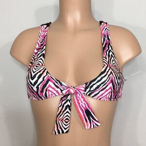 New. Volcom pink and black bikini top